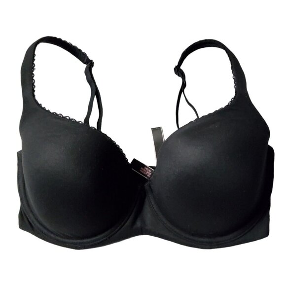 Victoria's Secret Underwire Demi Bra Size 32DDD Black Body By Victoria Padded - Picture 2 of 16